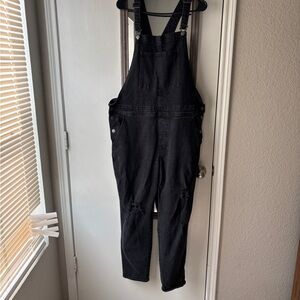 Old Navy Black Denim Overalls